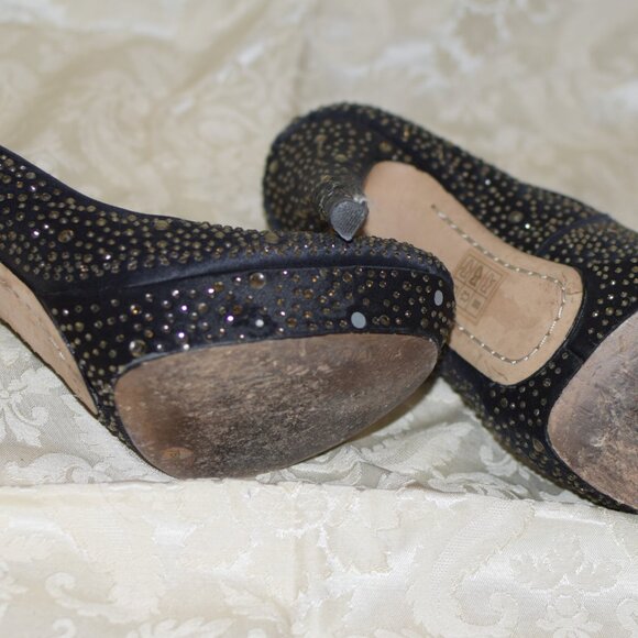 BCBG closed toe heels size 8 Black Rhinestone Bcbgmaxazria Heels - Picture 12 of 16